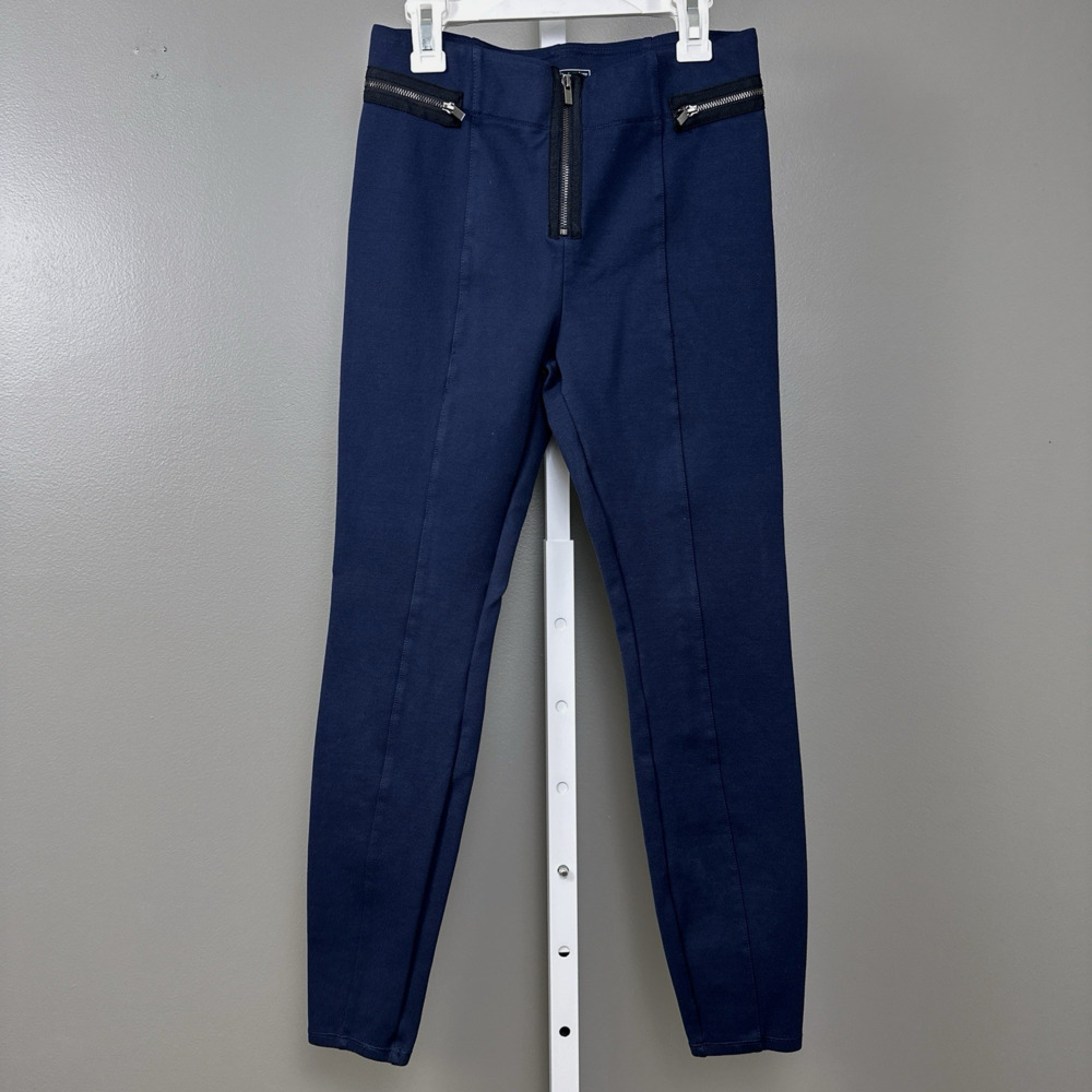 Abercrombie & Fitch Pants XS Navy Blue Skinny Leg Exposed Zipper Pockets